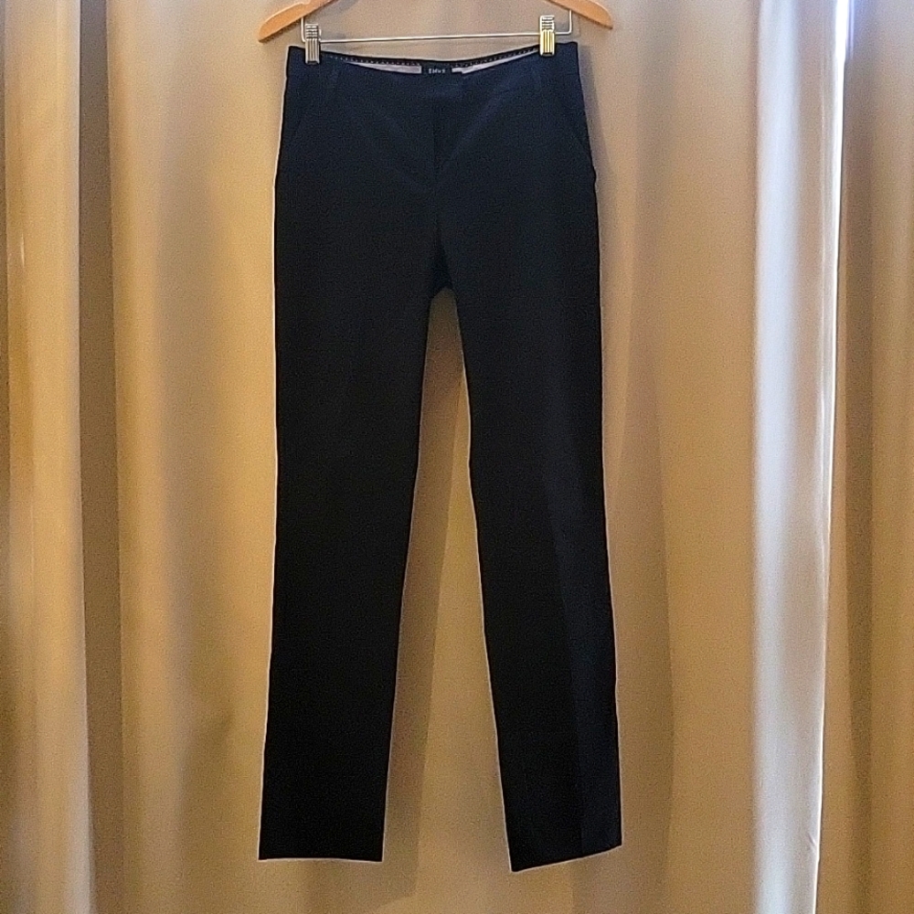 Navy straight leg pants, Size S, Brand Emme.